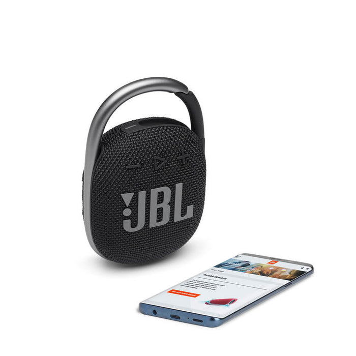JBL Clip 4 | Haut-parleur Ultra-portable - Bluetooth - Imperméable - Autonomie 10 Heures - Noir-SONXPLUS.com