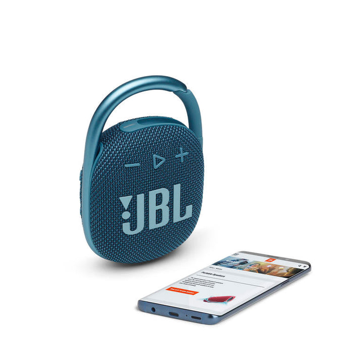 JBL Clip 4 | Haut-parleur Ultra-portable - Bluetooth - Imperméable - Autonomie 10 Heures - Bleu-SONXPLUS.com