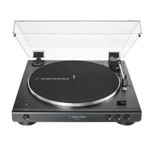 Audio Technica AT-LP60XBTBK | Table tournante Stéréo - Sans fil - Bluetooth - Entraînement par courroie - Entièrement automatique - Noir-SONXPLUS Thetford Mines