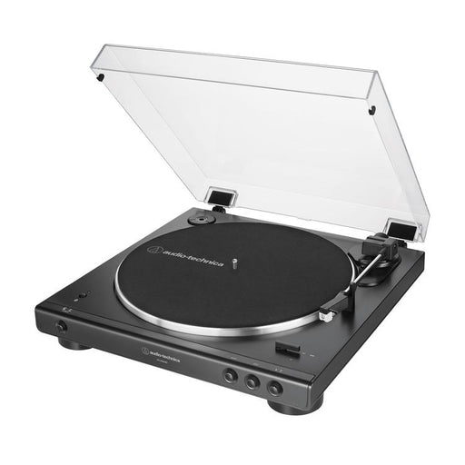 Audio Technica AT-LP60XBTBK | Table tournante Stéréo - Sans fil - Bluetooth - Entraînement par courroie - Entièrement automatique - Noir-SONXPLUS Thetford Mines