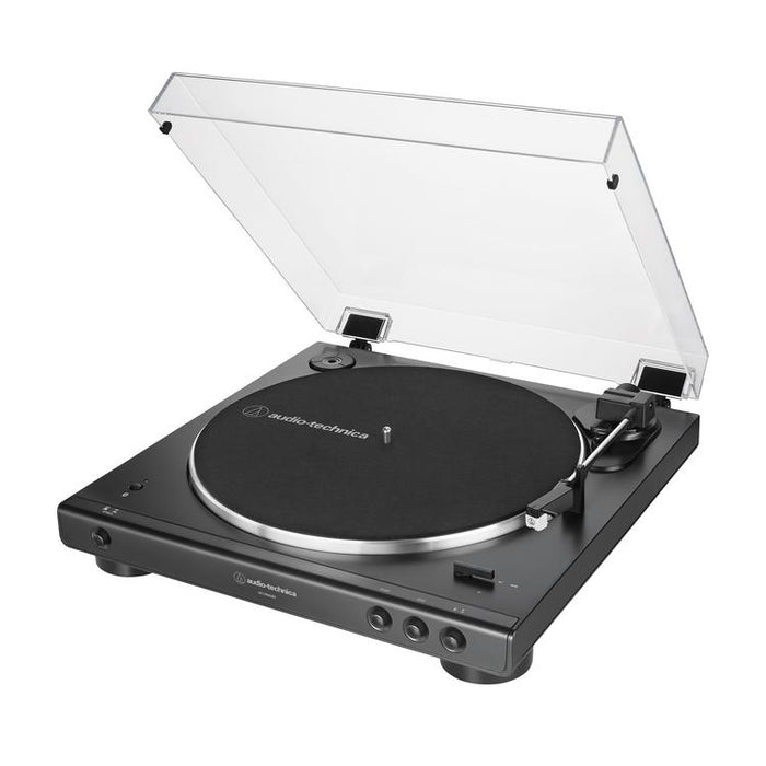 Audio Technica AT-LP60XBTBK | Table tournante Stéréo - Sans fil - Bluetooth - Entraînement par courroie - Entièrement automatique - Noir-SONXPLUS Thetford Mines