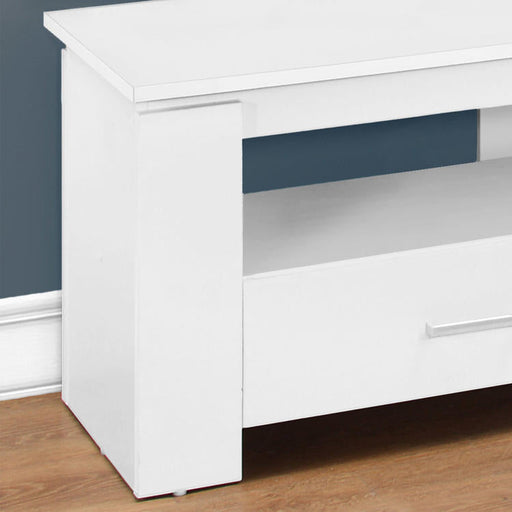 Monarch Specialties I 2601 | Meuble TV - 48" - 2 Tiroirs de rangement - Blanc-SONXPLUS.com