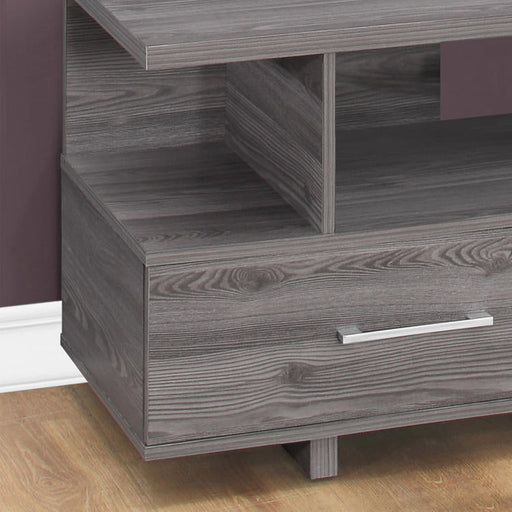 Monarch Specialties I 2608 | Meuble TV - 48" - 2 Tiroirs de rangement - Gris-SONXPLUS.com