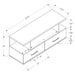 Monarch Specialties I 2608 | Meuble TV - 48" - 2 Tiroirs de rangement - Gris-SONXPLUS.com