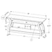 Monarch Specialties I 2667 | Meuble TV - 60" - Concept ouvert avec 3 niveaux - Espresso-SONXPLUS.com