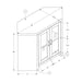 Monarch Specialties I 2701 | Meuble TV - 42" - En coin - Portes vitrés - Taupe Foncé-SONXPLUS.com