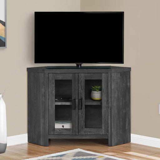 Monarch Specialties I 2716 | Meuble TV - 42" - En coin - Imitation bois - Noir-SONXPLUS.com