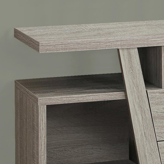 Monarch Specialties I 2721 | Meuble TV - 60" - 2 Tiroirs de rangement - Taupe foncé-SONXPLUS.com