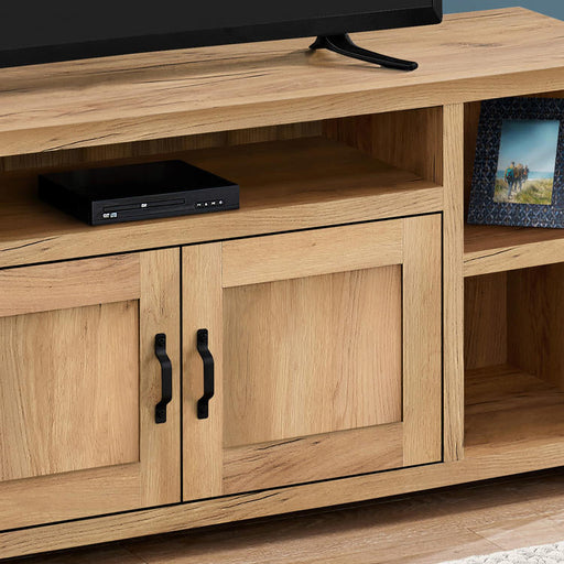 Monarch Specialties I 2744 | Meuble TV - 60" - Imitation bois - Pin d'or-SONXPLUS.com