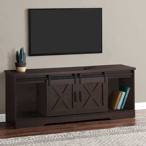 Monarch Specialties I 2745 | Meuble TV - 60" - 2 Portes coulissantes - Expresso-SONXPLUS.com