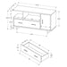 Monarch Specialties I 2800 | TV stand - 48" - With storage - White-SONXPLUS.com