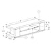 Monarch Specialties I 3536 | Meuble TV - 60" - Verre trempé - Noir lustré-SONXPLUS.com