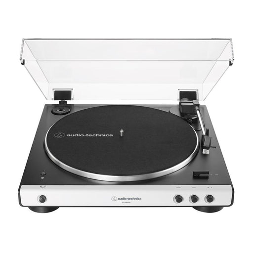 Audio Technica AT-LP60XBT | Table tournante Stéréo - Sans fil - Bluetooth - Entraînement par courroie - Entièrement automatique - Blanc-SONXPLUS Thetford Mines