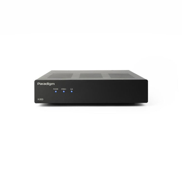 Paradigm X-500 | Amplificateur stéréo - 2 canaux ou monocanal ponté - Jusqu’à 500 watts de puissance - Mince - Noir-SONXPLUS.com