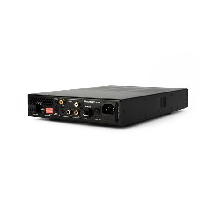 Paradigm X-500 | Amplificateur stéréo - 2 canaux ou monocanal ponté - Jusqu’à 500 watts de puissance - Mince - Noir-SONXPLUS.com