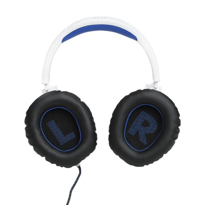 JBL Quantum 100P | Circumaural Wired Gaming Headphones - For Playstation Console - White/Blue-SONXPLUS.com