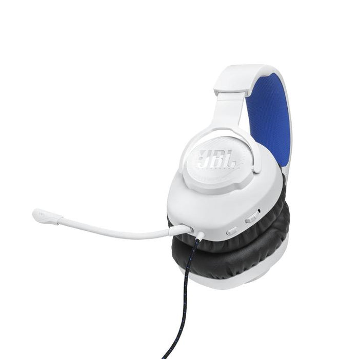 JBL Quantum 100P | Circumaural Wired Gaming Headphones - For Playstation Console - White/Blue-SONXPLUS.com