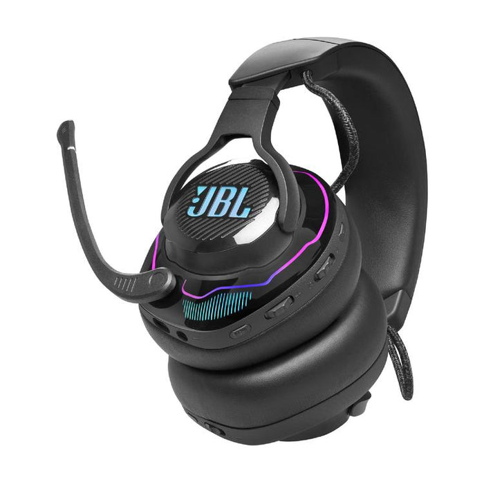 JBL Quantum 910 | Casque de jeu Pro circum-auriculaire - Sans Fil - Éclairage RGB - Réduction de bruit - Noir-SONXPLUS.com