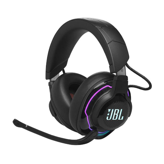 JBL Quantum 910 | Casque de jeu Pro circum-auriculaire - Sans Fil - Éclairage RGB - Réduction de bruit - Noir-SONXPLUS.com
