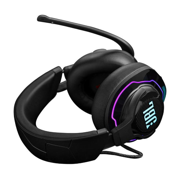 JBL Quantum 910 | Casque de jeu Pro circum-auriculaire - Sans Fil - Éclairage RGB - Réduction de bruit - Noir-SONXPLUS.com