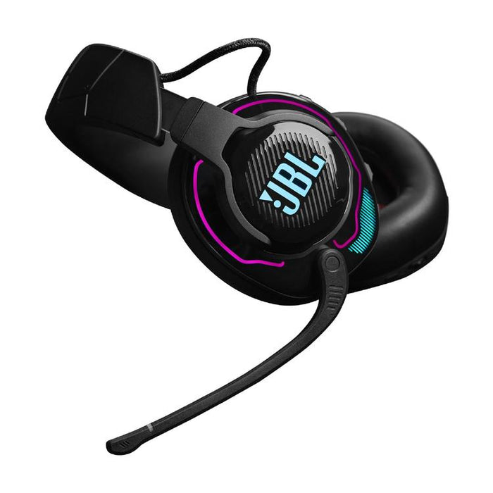 JBL Quantum 910 | Casque de jeu Pro circum-auriculaire - Sans Fil - Éclairage RGB - Réduction de bruit - Noir-SONXPLUS.com