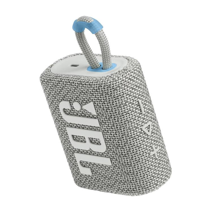 JBL Go 3 Eco | Mini Haut-parleur - Ultra-portable - Bluetooth - IP67 - Blanc-SONXPLUS.com