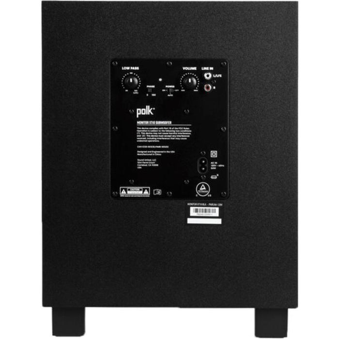 Polk Monitor XT10 | Caisson de graves 10" - Compact - Série Monitor XT - 50 W - Noir-SONXPLUS.com