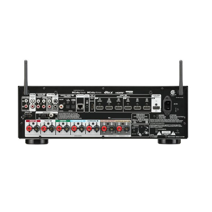 DENON AVR-X1800H | Récepteur AV 7.2 Canaux - Vidéo 8K - Son 3D - Dolby Atmos - DTS:X - Noir-SONXPLUS Thetford Mines