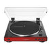 Audio Technica AT-LP60XBT-RD | Table tournante Stéréo - Sans fil - Bluetooth - Entraînement par courroie - Entièrement automatique - Rouge-SONXPLUS Thetford Mines