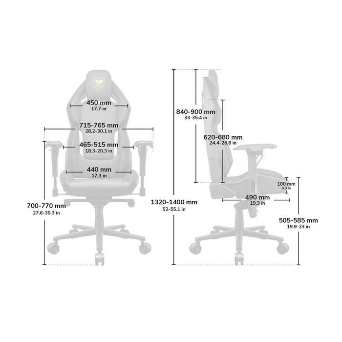 Cougar Hotrod | Play chair - Multizone backrest - 4D adjustable armrest - Royal-SONXPLUS Thetford Mines