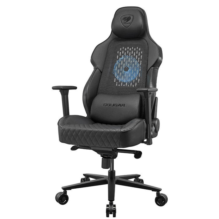 Cougar NxSys Aero | Play chair - Built-in 200mm fan - Scalloped bucket seat - Black-SONXPLUS Thetford Mines
