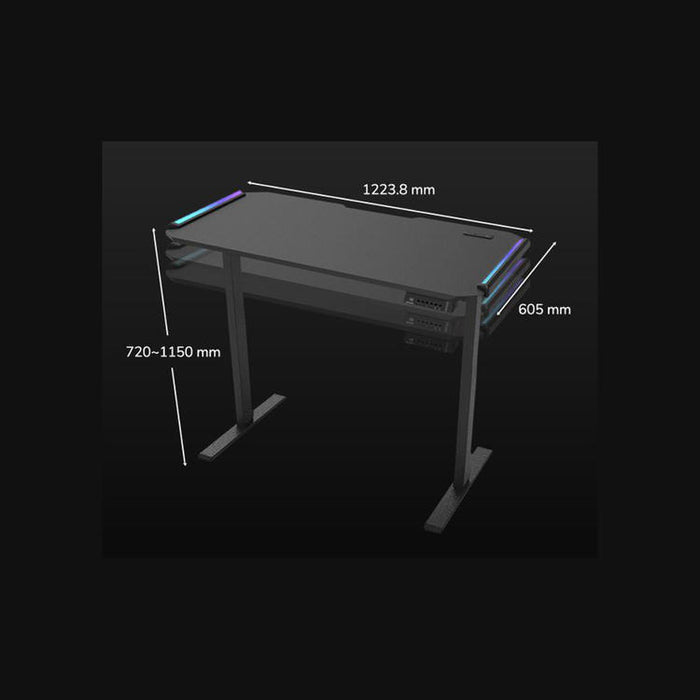 Cougar E-Deimus 120 | Electric Play Table - Integrated Ports - RGB Lighting - Black-SONXPLUS Thetford Mines