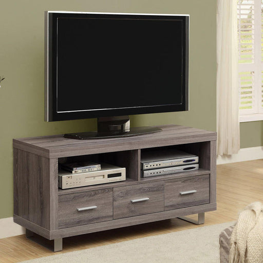 Monarch Specialties I 3250 | Meuble TV - 48" - 3 Tiroirs - Taupe foncé-SONXPLUS.com