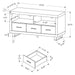 Monarch Specialties I 3250 | Meuble TV - 48" - 3 Tiroirs - Taupe foncé-SONXPLUS.com