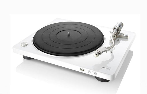 Denon DP-450USB | Table tournante Hi-Fi - Port USB - Bras de lecture en "S" - Blanc-SONXPLUS.com